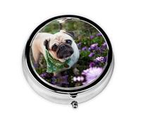 DOD in The Garden Print Personalised Portable Pillbox with,Mini Pillbox Compact and Convenient Pill Organiser for Storing and Organising Pills