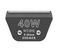 DODAER 40 Wide Blades for Dog Grooming,Compatible with Andis,Oster A5,Wahl km10 Clippers,Cutting Length 1/100",Black