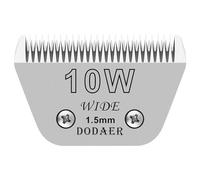 DODAER Detachable Pet Dog Grooming Blades-Size 10W Dog Grooming Wide Blade,Cutting Length 1/16" 1.5mm,Compatible with Andi-s,Oster A5,Wahl km10 Clippers