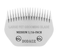 DODAER Detachable Pet Dog Grooming Clipper Steel Blade,Compatible with Andis Medium Blending,Oster A5,Wahl KM10 Series Clippers,Medium,1/16-Inch Cut Length for Large Dog,Horses,Sheep（64330）
