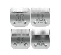 DODAER Size 7F/5F/4F/3F Detachable Pet Dog Grooming Blades of Stainless Steel,Compatible with Andis,Oster A5,Wahl KM10 Series,4 Count