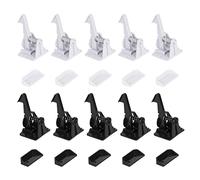 DODAMOUR 10 Pack Child Safety Locks, Adhesive Child Proofing Cabinet Locks, Children Safety Invisible Drawer Latches (Black, White)