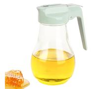 DODAMOUR 13.5 Oz Syrup Dispenser, No-Drip Pourers for Maple Syrup, Oil Dispenser Bottle with Non-Slip Handle, Honey Jar & Sirop Container, Reusable Syrup Bottle for Kitchen (Green)