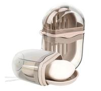 DODAMOUR 2 Pack Bar Soap Travel Case, Portable Travel Soap Holder with Drain Tray, Travel Soap Holder Case with Lid Soap Saver for Home Outdoor Hiking Camping Dormitory Gym (Clear)