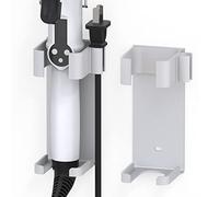 DODAMOUR 2 Pack Wall Mount Curling Iron Holder, Hair Curler Storage Organizer Stand, Hairdressing Hanging Rack for Flat Irons, Curling Wands, Hair Straighteners, Combs (White)