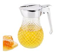 DODAMOUR 8.45 Oz Syrup Dispenser, Oil Dispenser Bottle with Non-Slip Handle, Reusable Syrup Bottle for Kitchen, No-Drip Pourers for Maple Syrup, Honey, Sirop (Transparent)