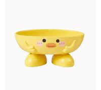 DODAMOUR Duck Shape Soap Dish, Cute Self-Draining Soap Holder with Drain Holes, Modern Home Decor, Decorative ABS Soap Tray for Bathroom, Sink, and Shower (2Pcs, Yellow)