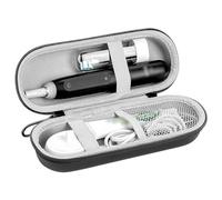 DODAMOUR Hard Electric Toothbrush Travel Case, Portable EVA Carrying Bag Fits Charger & Toothpaste, Compatible with Oral-B Pro 1000 5000 iO Series & Philips Sonicare 4100 5100 (Black)