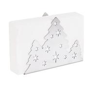 DODAMOUR Stainless Steel Napkin Holder with Star Cutouts, Fir Tree Design Tissue Organizer for Dining Table, Bar Counter, Kitchen, or Outdoor Tabletops (Silver)