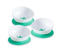 doddl 2-in-1 Baby and Toddler Bowl with Suction and Non-Slip Base. Baby Weaning Essentials (Fresh Green (Triple Pack))