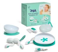 doddl Baby Led Weaning Set | 9-Piece Development Kit | Baby to Toddler Mealtime Set | 2-in-1 Suction Bowl & Plate, Award-Winning Cutlery, Travel Cases | Self-Feeding from 6 Months to 5+