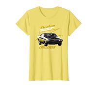 Dodge Challenger 340 Six Pack T-Shirt, Women, Lemon Yellow, 3X-Large