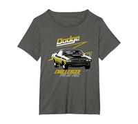 Dodge Challenger 340 Six Pack T-Shirt, Women's Plus, Asphalt Grey, 6X