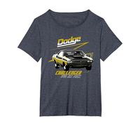Dodge Challenger 340 Six Pack T-Shirt, Women's Plus, Heather Blue, 3X