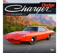 Dodge Charger OFFICIAL | 2026 12 x 24 Inch (Hanging) Monthly Square Wall Calendar | Foil Stamped Cover | Plastic-Free | BrownTrout | American Muscle Motor Car
