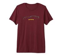 Dodge Viper Silhouette Premium T-Shirt, Men, Burgundy, Large