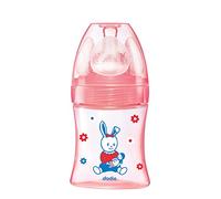 Dodie 5443475 Bottle Initiation + 150 ml Doll 0-6 Months Round Teat 3 Flow Speeds Flow Rate 1 Pink