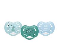 DODIE, Anatomical Pacifiers, Baby Pacifiers, +18 Months, BPA-Free, Durable, Blue, Boy, Bike, Pack of 3