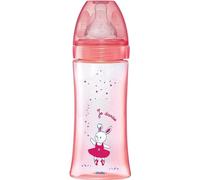 Dodie Initiation Bottle + Anti-Colic 6m + Round Teat 3 Speed Flow Rate 3 Rabbit Pink 330ml