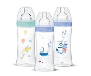 Dodie Anti-Colic Sensation+ Baby Bottles, 330 ml, 6 Months, Flat Teat, Flow 3 - Pack of 3