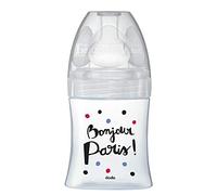 Dodie - Anti-Colic Sensation+ Glass Bottle, Paris, 150 ml, 0-6 Months, Flat Teat, Flow Rate 1