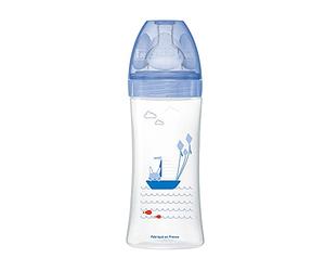 Dodie Anti-Colic Sensation+ Sea Feeding Bottle, 6 Months, Flat Teat, 330 ml, Blue
