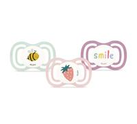 DODIE Extra Anatolic Pacifiers, Baby Pacifier, +18 Months, Pink, Pack of 3