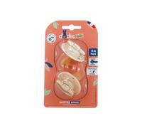 DODIE GAIA Round Pacifiers, Baby Pacifier, 0-6 Months, Beige, Pack of 2