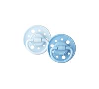 DODIE Gaia Round Pacifiers, Baby Pacifier, 0-6 Months, Blue, Pack of 2