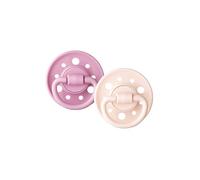 DODIE Gaia Round Pacifiers, Baby Pacifier, 0-6 Months, Pink, Pack of 2
