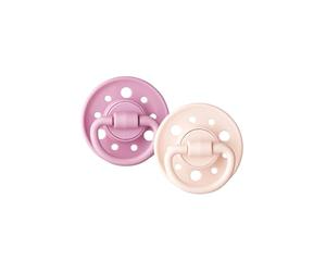 DODIE Gaia Round Pacifiers, Baby Pacifier, 0-6 Months, Pink, Pack of 2