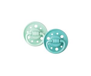 DODIE Gaia Round Pacifiers, Baby Pacifier, 6-36 Months, Green, Pack of 2