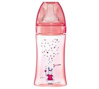 Dodie - Initiation+ Anti-Colic Bottle, Unicorn Pink, 270 ml, 0-6 Months, Round Teat, Flow 2