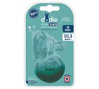 Dodie Sensation+ 2 Flat Teats Large Neck 6 Months and + Debit 3 Fast