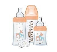 Dodie Sensation+ Baby Bottle Set Glass Stag Cow Beige
