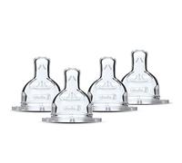 Dodie Set of 4 Flat Anti-Colic Feeling Teats - Medium Flow Rate
