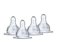 Dodie Set of 4 Round Anti-Colic Teats Initiation Flow 2 - Medium