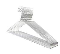 DODIN HOME Pack of 50 Silver Wire Hangers Space Saving Metal Coat Hanger Suit Hangers with Trouser Bar Clothes T-Shirt Dress (Silver, 50)