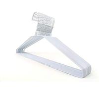 DODIN HOME Pack of 50 White Wire Hangers Space Saving Metal Coat Hanger Suit Hangers with Trouser Bar Clothes T-Shirt Dress (White 50)