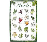 DODINO 20 x 30 cm Tin Signs Kitchen Decorative Garden Herbs Wall Metal Sign