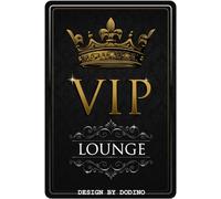 DODINO 20 x 30 cm Tin Signs VIP Lounge Decorative Chill Lounge Sign Garden Metal Signs Vintage Decorative Gift Idea for Special People