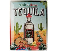Dodino 30 x 40 cm Tin Signs Tequilla, Decorative Home Accessory, Retro Beer Sign, Decorative Metal Sign for All Bar Counter or Pub Owners
