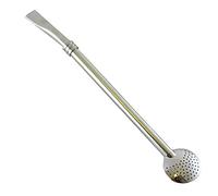 Dodlo - Mate Straw Bombilla Bomba with Cooling Ring for mate tea, Yerba Mate and other Beverages | Stainless Steel | Stainless Steel | 19 cm Length