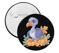 Dodo Bird Halloween Round Lapel Pin Badges Backpack Pins Brooch for Hats Clothing Decorations 20PCS