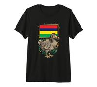 Dodo Mauritius National Pride Patriotic Flag Premium T-Shirt