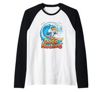 Dodo Nothing Funny Lazy Dodo Bird Surf Wave Raglan Baseball Tee