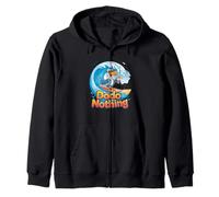 Dodo Nothing Funny Lazy Dodo Bird Surf Wave Zip Hoodie
