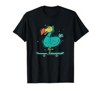 Dodo Riding a Skateboard Bird Value Graphic T-Shirt