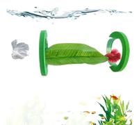 DODOAQUA Betta Fish Suspended Fish Acrylic Tube Tunnel, Betta Fish Leaf mat breeding and Resting Bed simulating The Natural Habitat of Betta Fish spawning Grounds, Betta Fish Toy shelter (1 Set)
