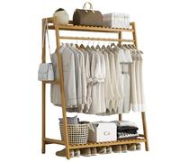 DODOBD Open Wardrobes for Bedroom,Wooden Clothes Rail,Wooden Wardrobe,Open Storage Wardrobe,Wardrobe Rack,Walk in Wardrobe,Wardrobe Shelves,Clothes Rails for Bedroom,Clothes Storage